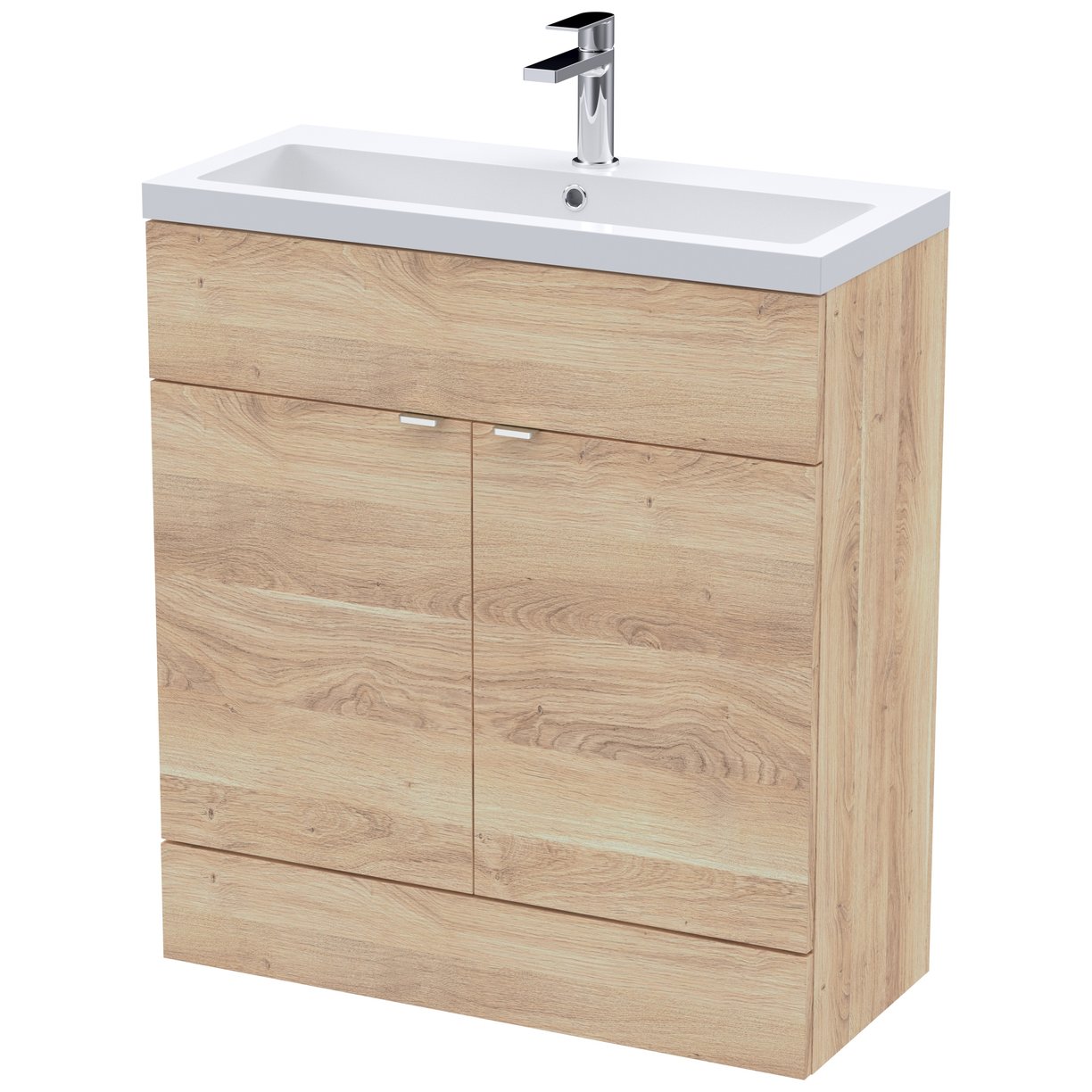800Mm Fd Vanity Unit & Basin - Bleached Oak