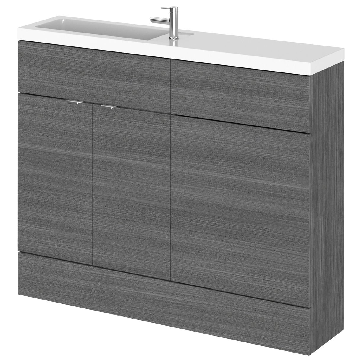 1100Mm Combination - Compact - Grey Woodgrain