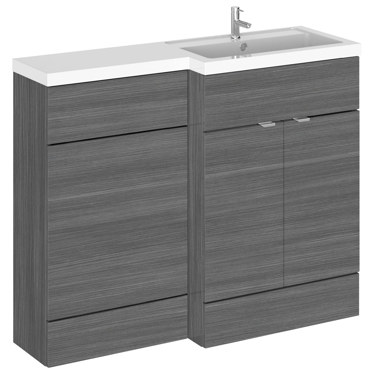 1100Mm Combination - Fd - Rh - Grey Woodgrain