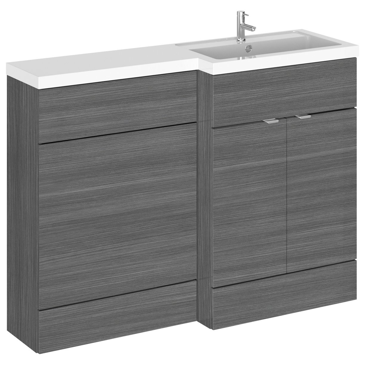 1200Mm Combination - Fd Option 1 - Rh - Grey Woodgrain