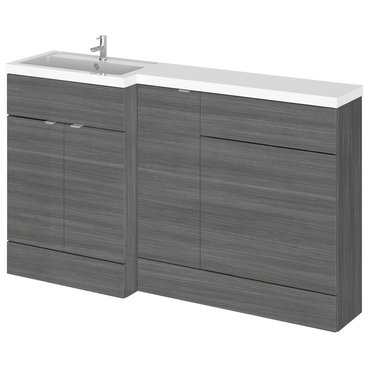 1500Mm Combination - Fd Option 2 - Lh - Grey Woodgrain