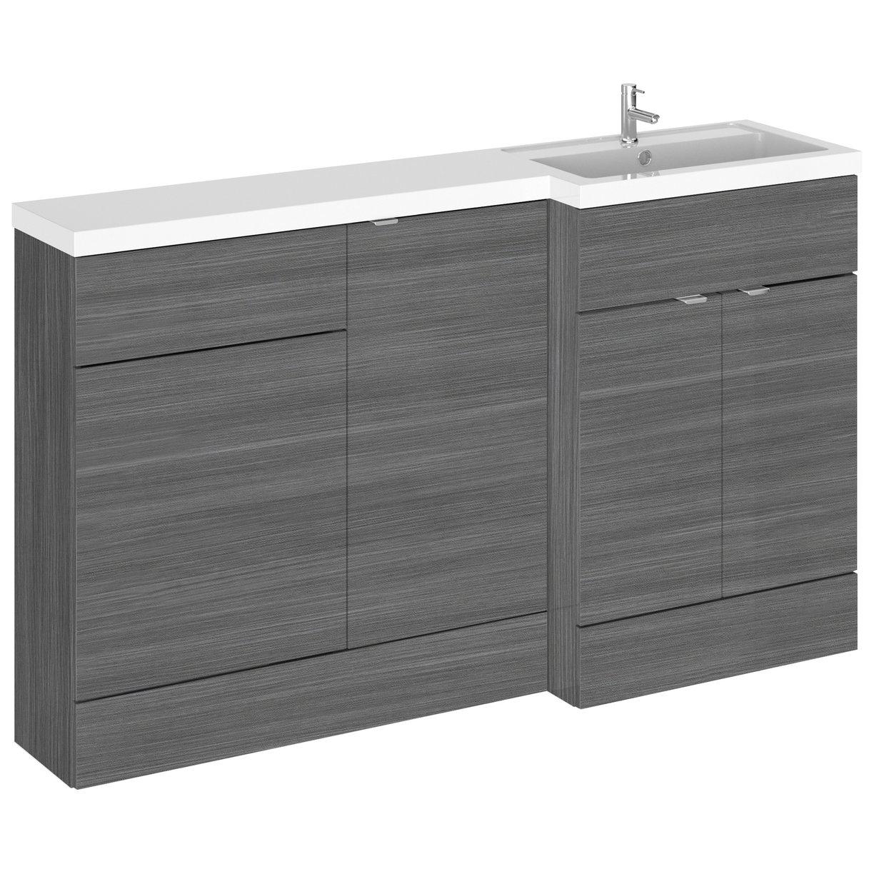 1500Mm Combination - Fd Option 1 - Rh - Grey Woodgrain