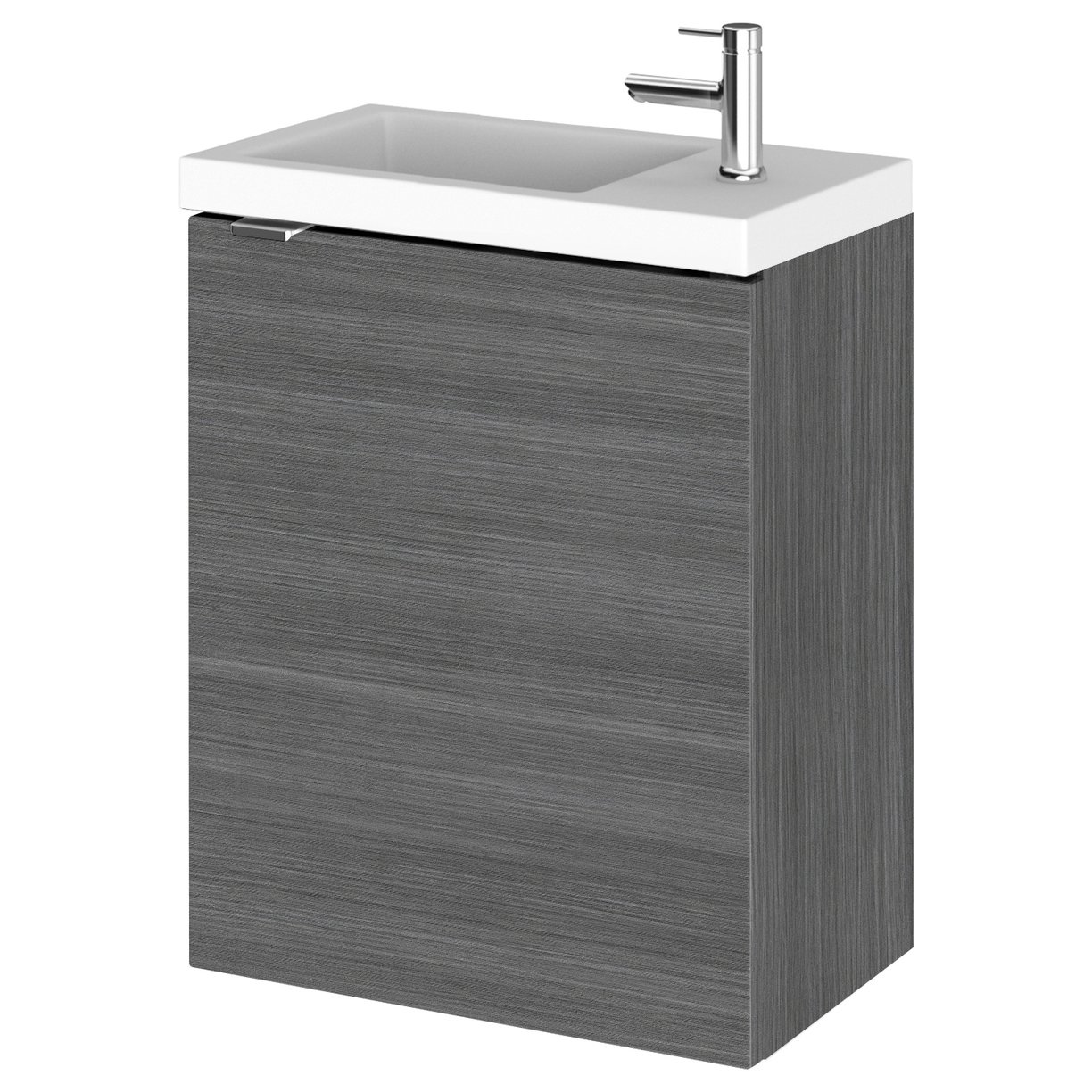 400Mm Vanity Unit & Basin - Grey Woodgrain