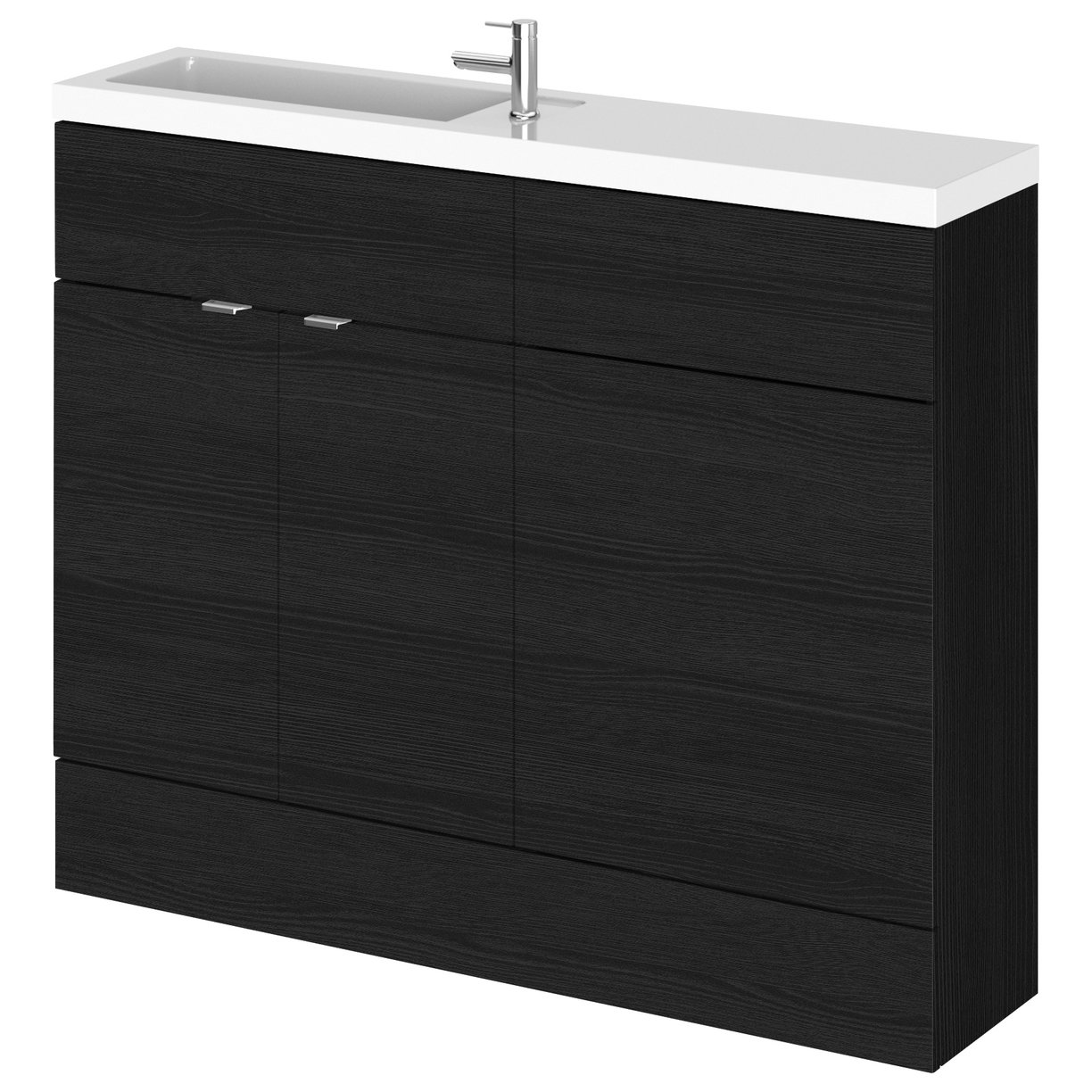 1100Mm Combination - Compact - Black Woodgrain