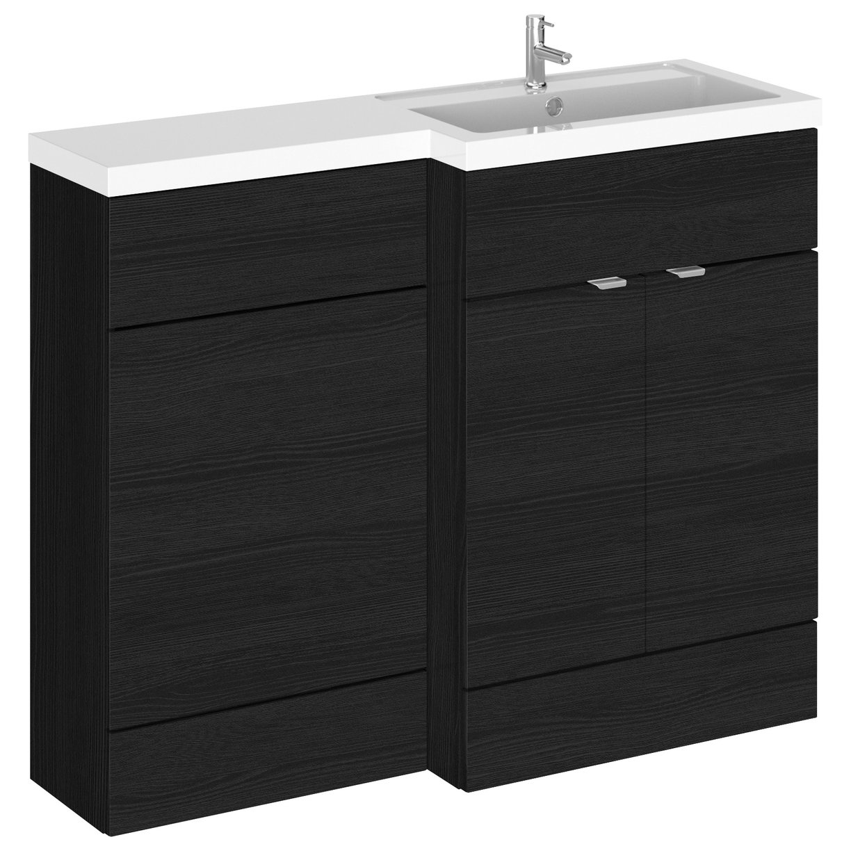 1100Mm Combination - Fd - Rh - Black Woodgrain