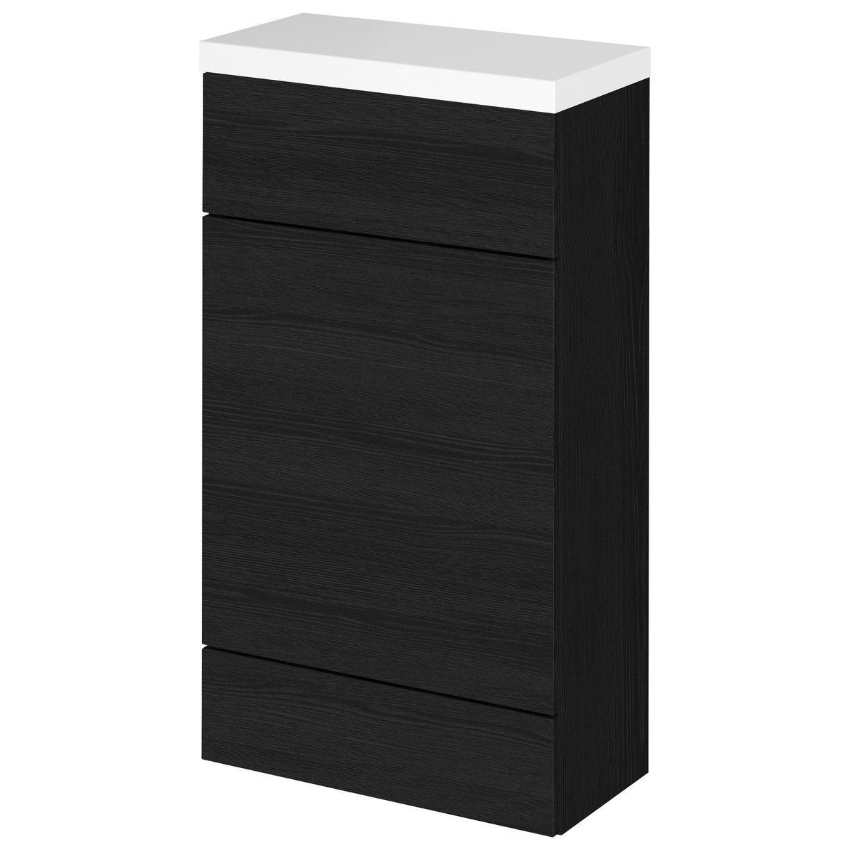 500Mm Compact Wc Unit & Polymarble Top - Black Woodgrain