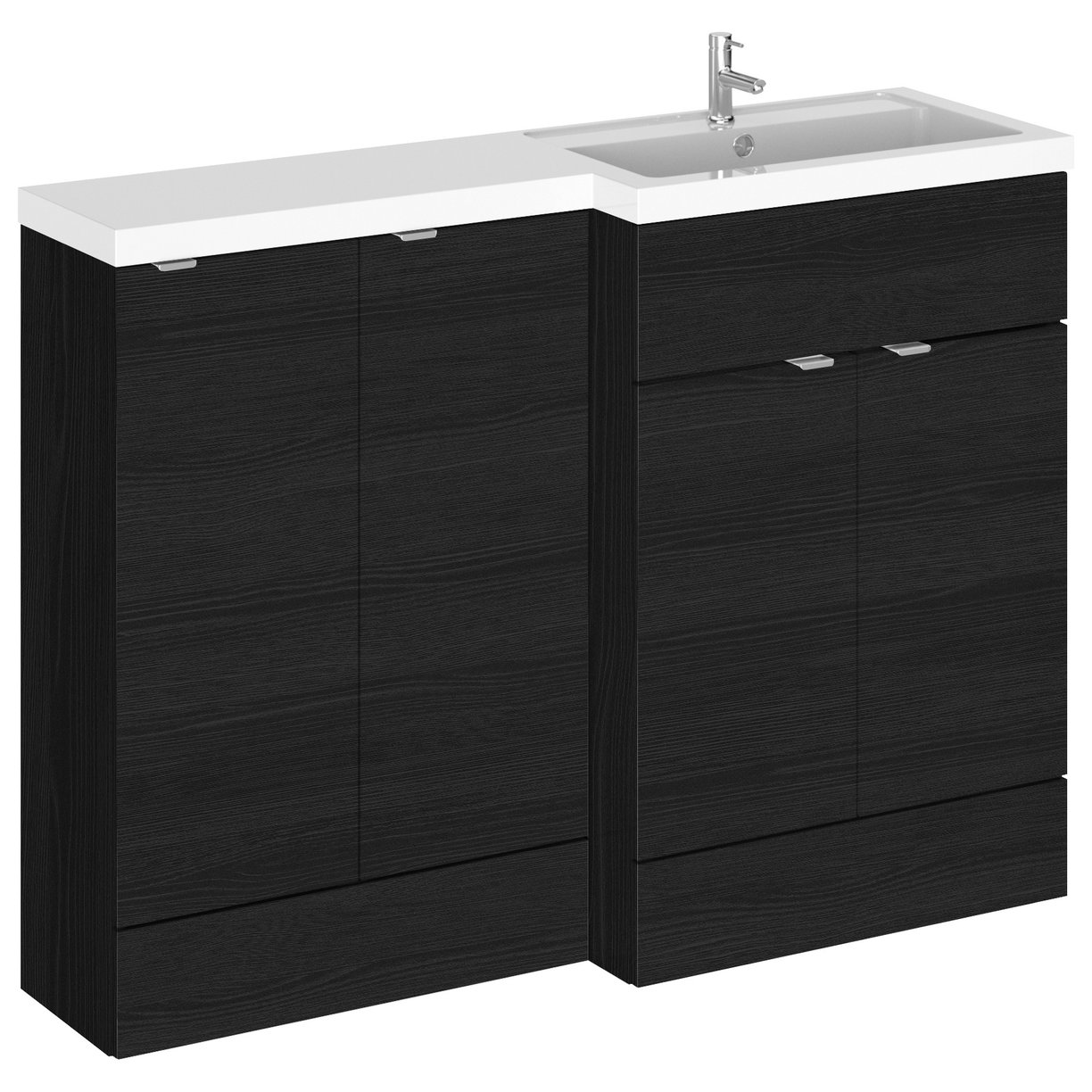 1200Mm Combination - Fd Option 2 - Rh - Black Woodgrain