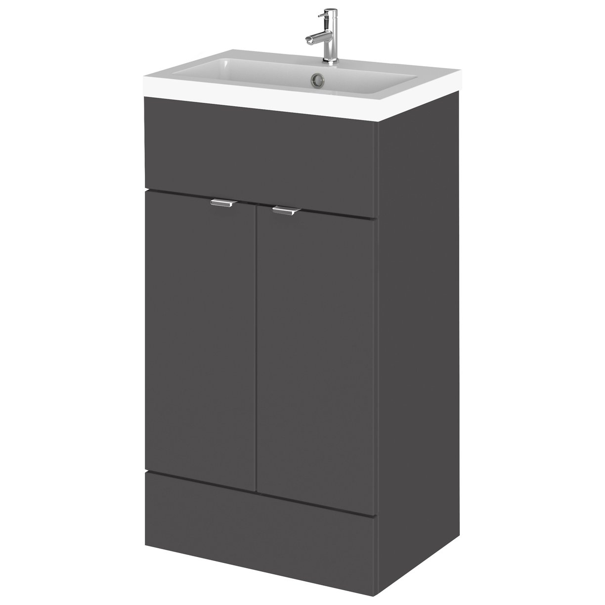 500Mm Fd Vanity Unit & Basin - Gloss Grey