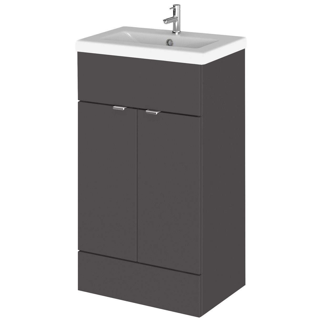 500Mm Fd Vanity Unit & Basin - Gloss Grey