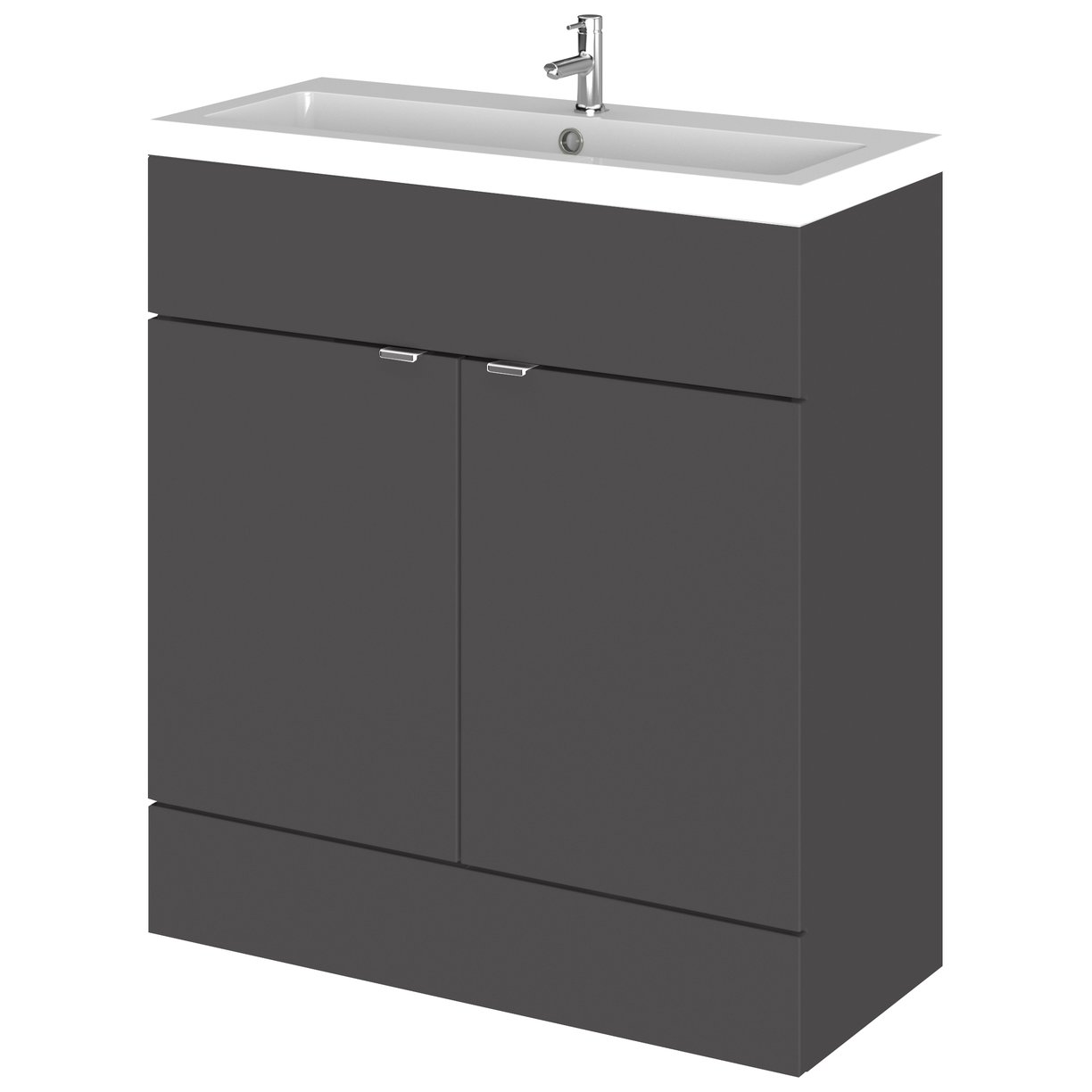 800Mm Fd Vanity Unit & Basin - Gloss Grey