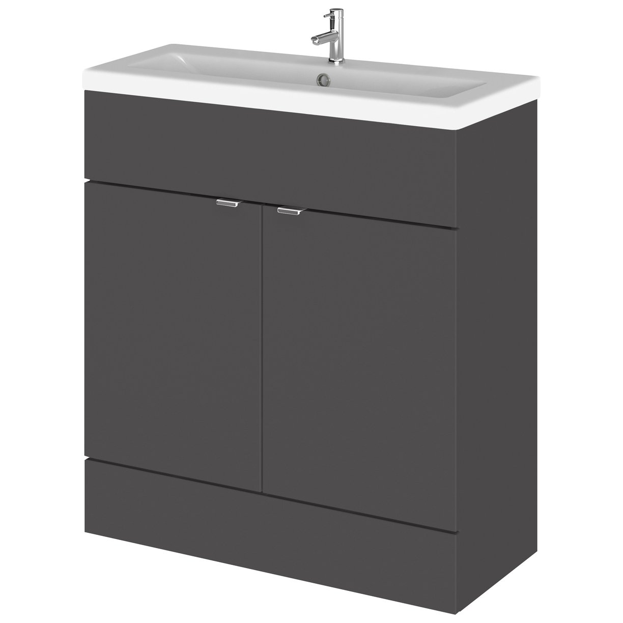 800Mm Fd Vanity Unit & Basin - Gloss Grey
