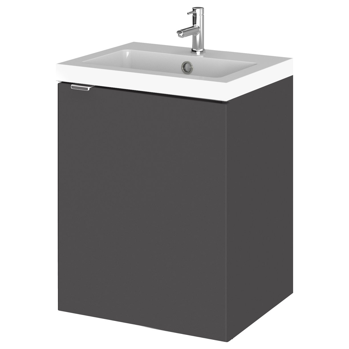 400Mm Vanity Unit & Basin - Gloss Grey