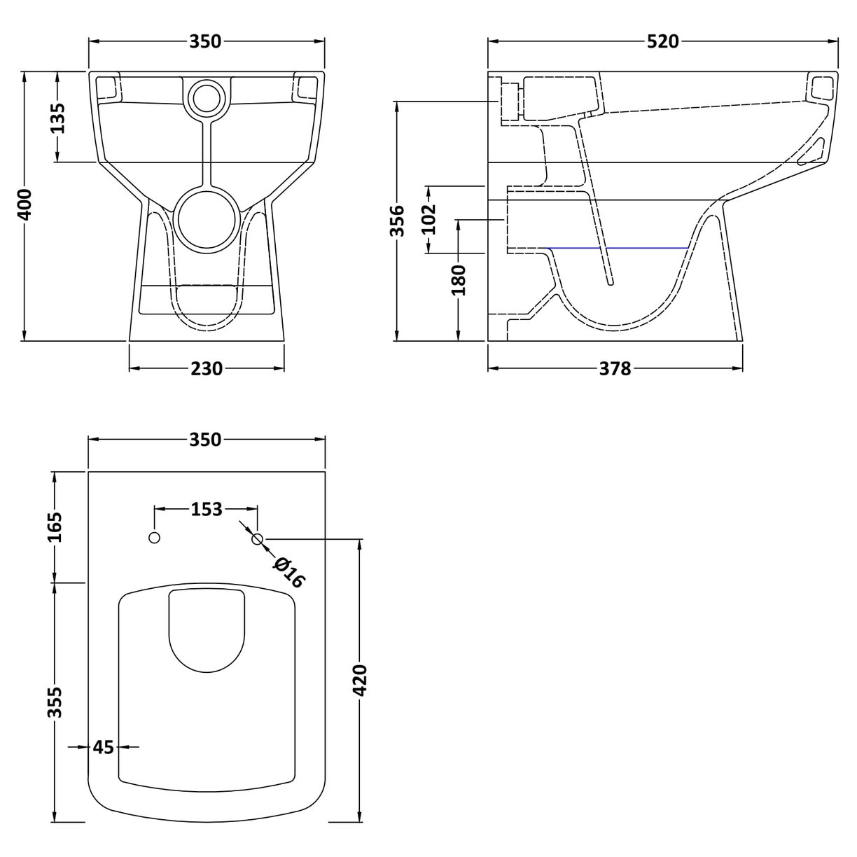 Bliss Btw Pan & Seat - White
