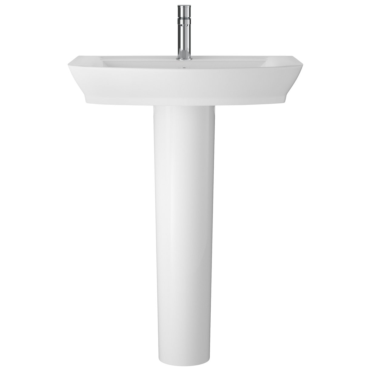 Maya 550Mm Basin & Pedestal - White