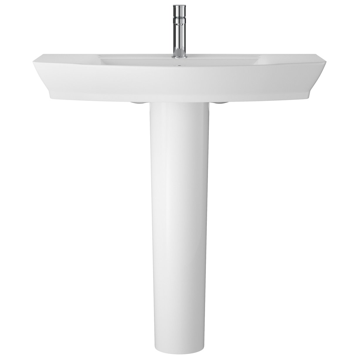Maya 850Mm Basin & Pedestal - White
