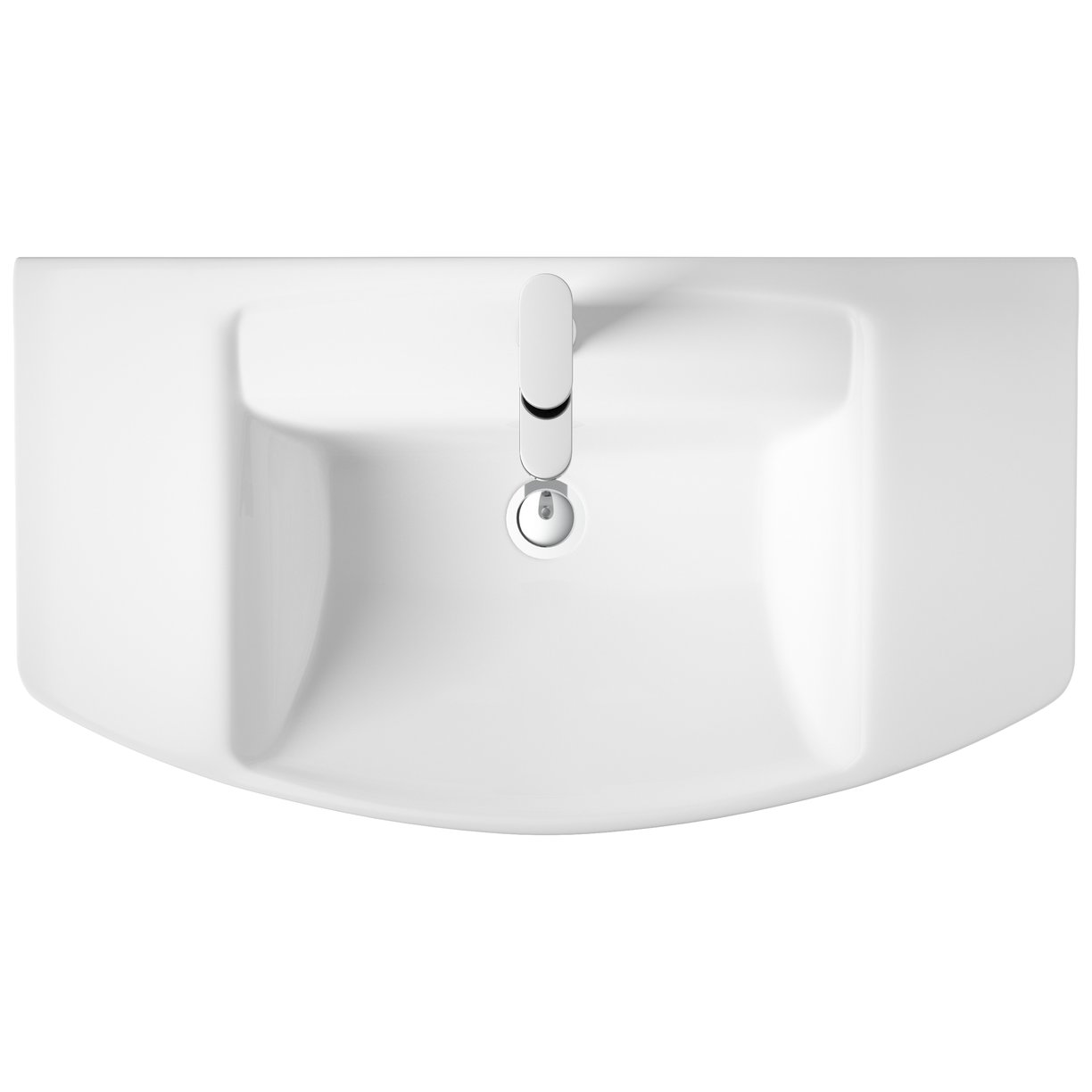 Maya 850Mm Basin & Pedestal - White