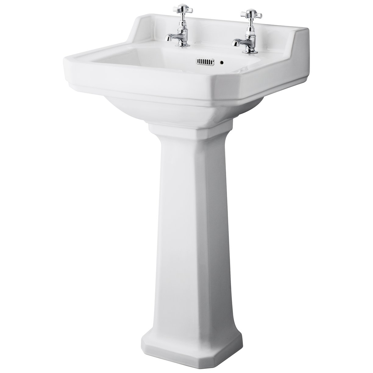 Richmond 500Mm 2 Th Basin & Pedestal - White