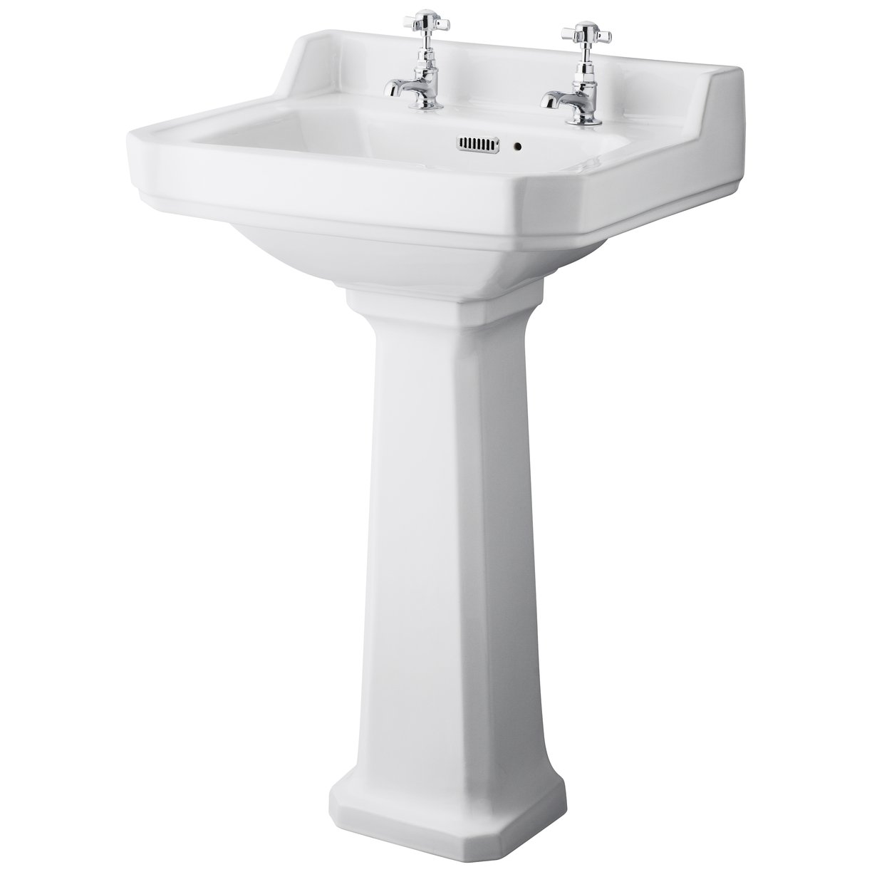 Richmond 560Mm 2 Th Basin & Pedestal - White
