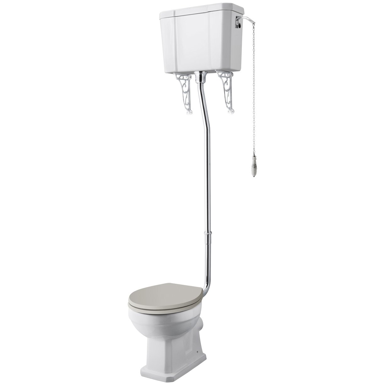 Comfort High Level Wc & Flush Pipe - White