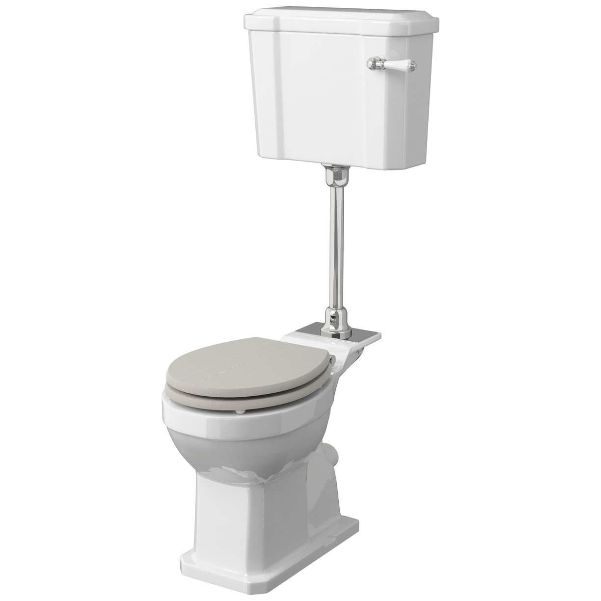 Comfort Mid Level Pan & Flush Pipe Kit - White