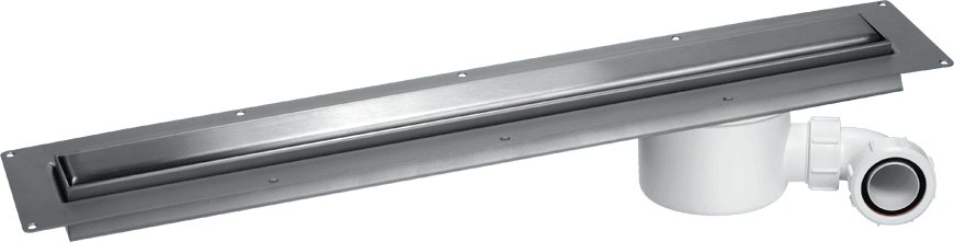 McAlpine 800mm Slimline Channel Drain - Brushed