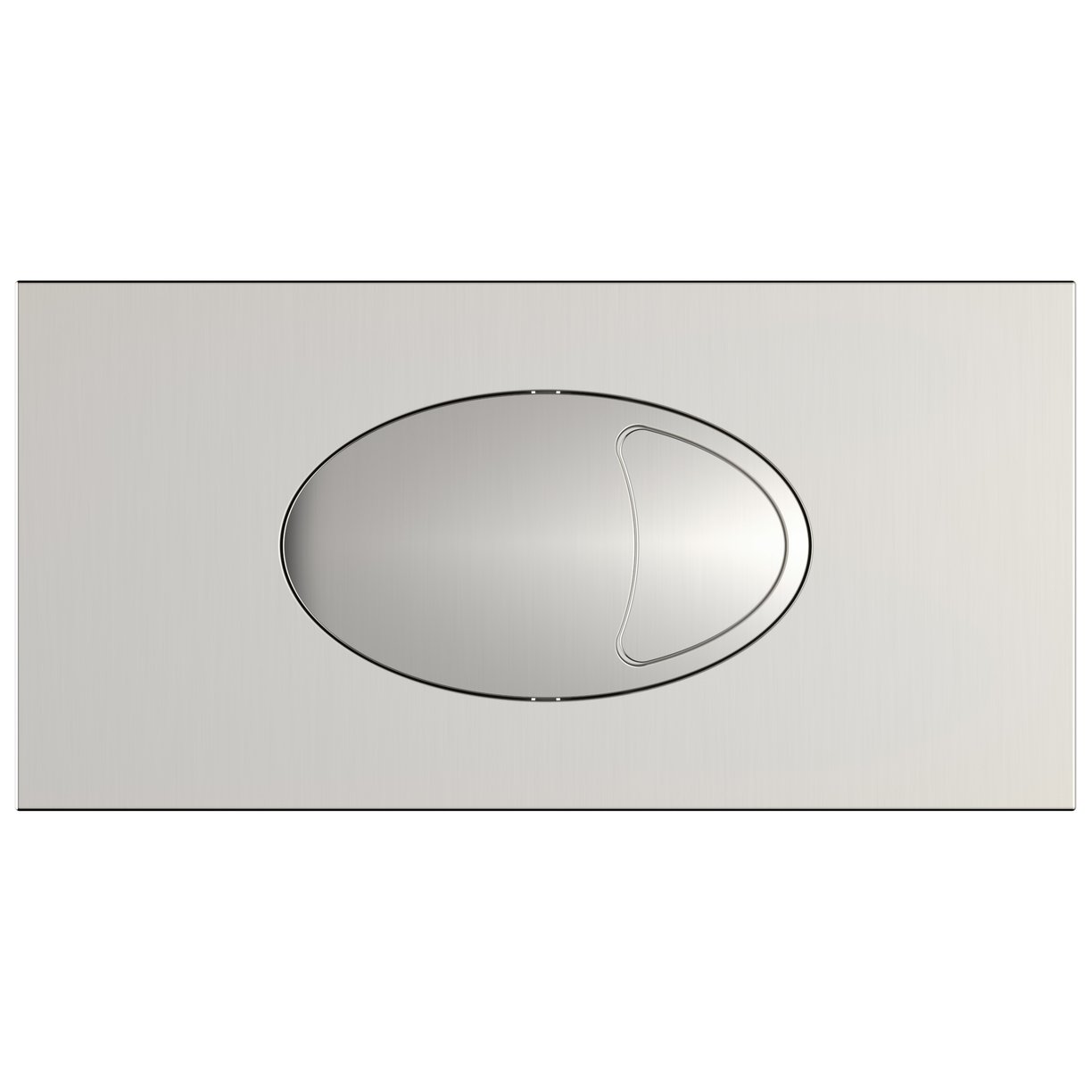 Large Nickel dual flush plate & access panel 240x120mm