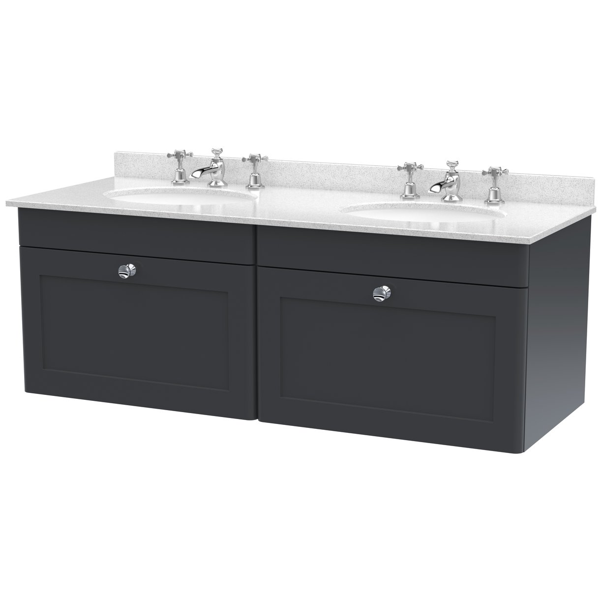 1200 W/H 2-Drawer Unit & Marble Top