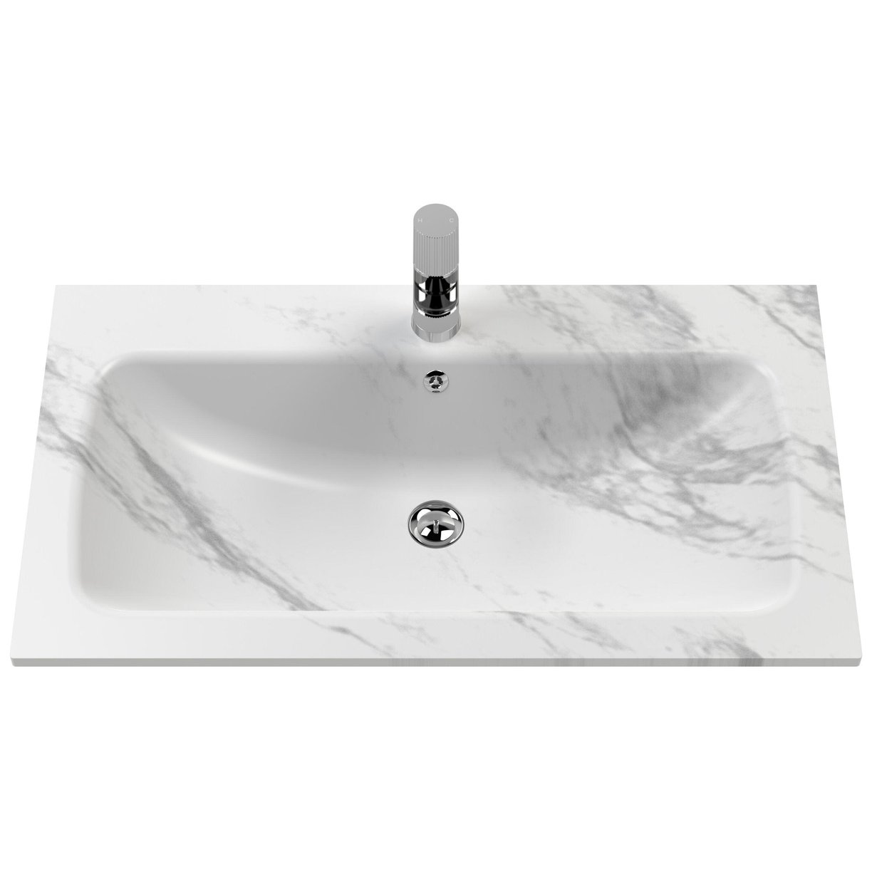 800mm Wall Hung 1-Drawer Unit & Stone Basin 1TH