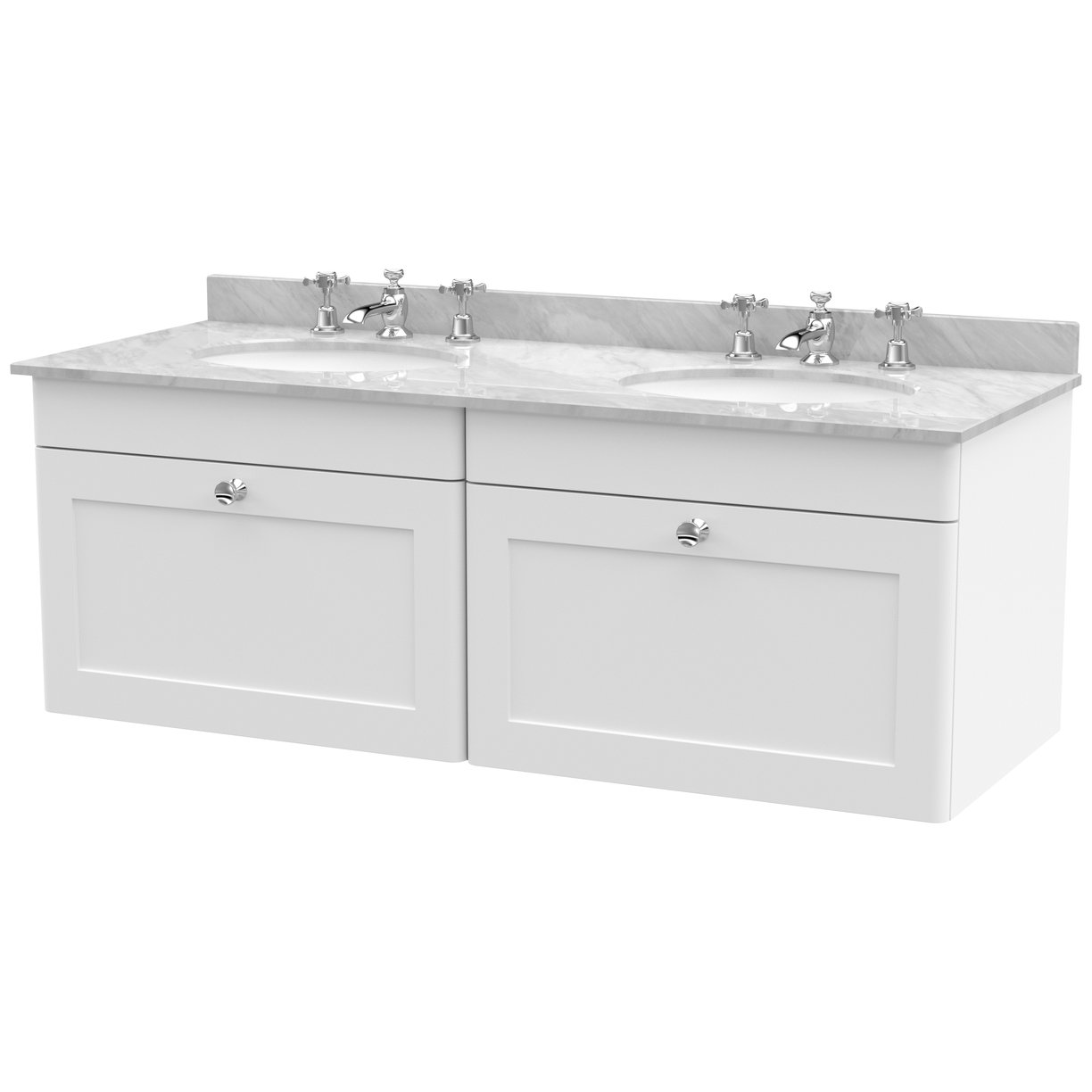 1200 W/H 2-Drawer Unit & Marble Top