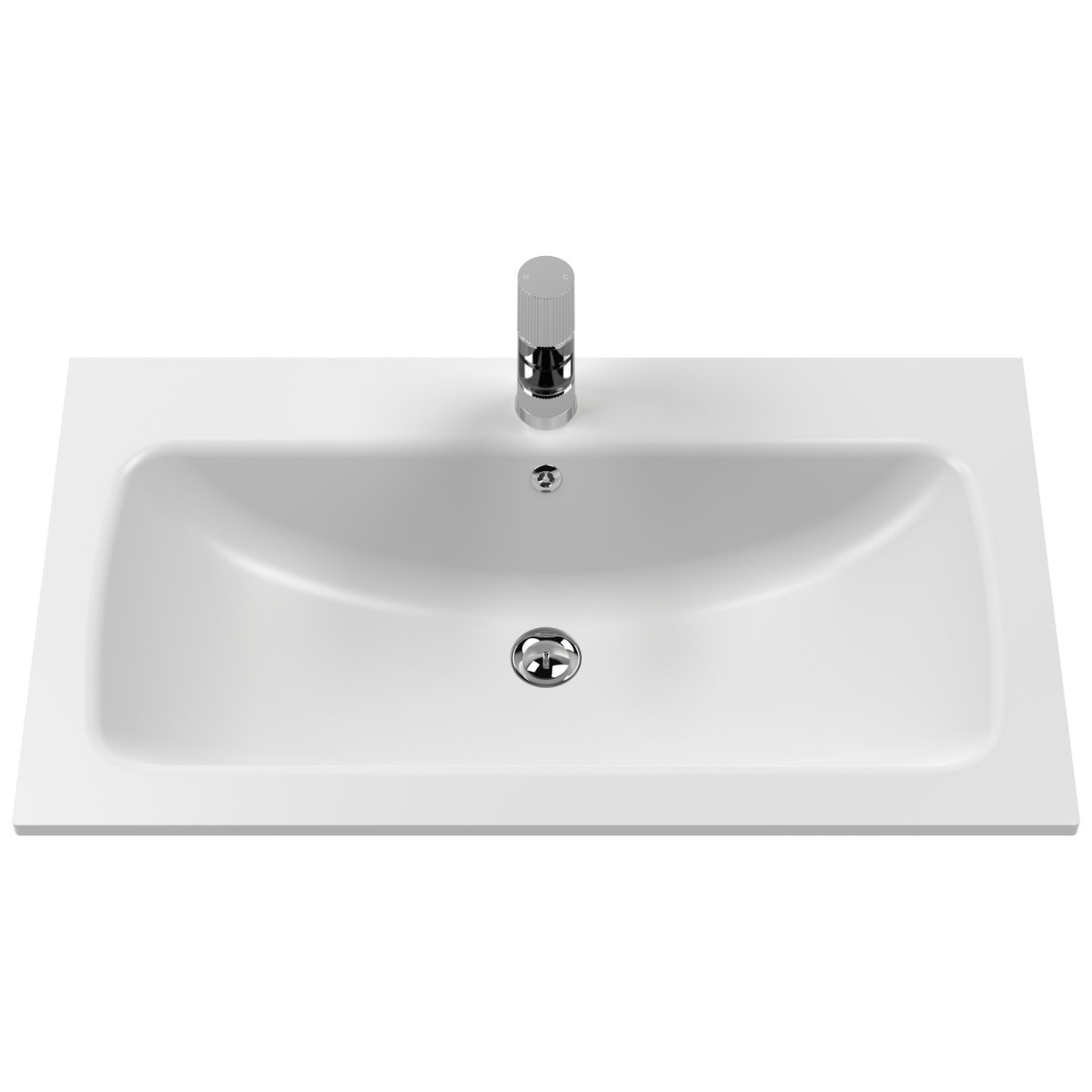 800mm Floor Standing 2-Door  Unit & Stone Basin 1TH