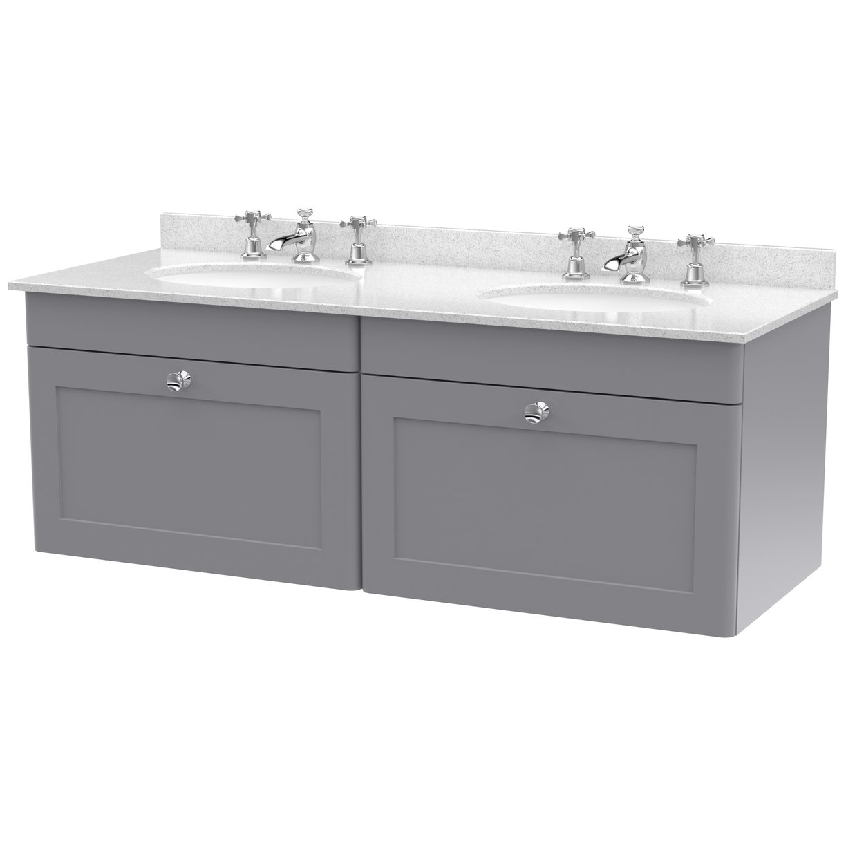 1200 W/H 2-Drawer Unit & Marble Top