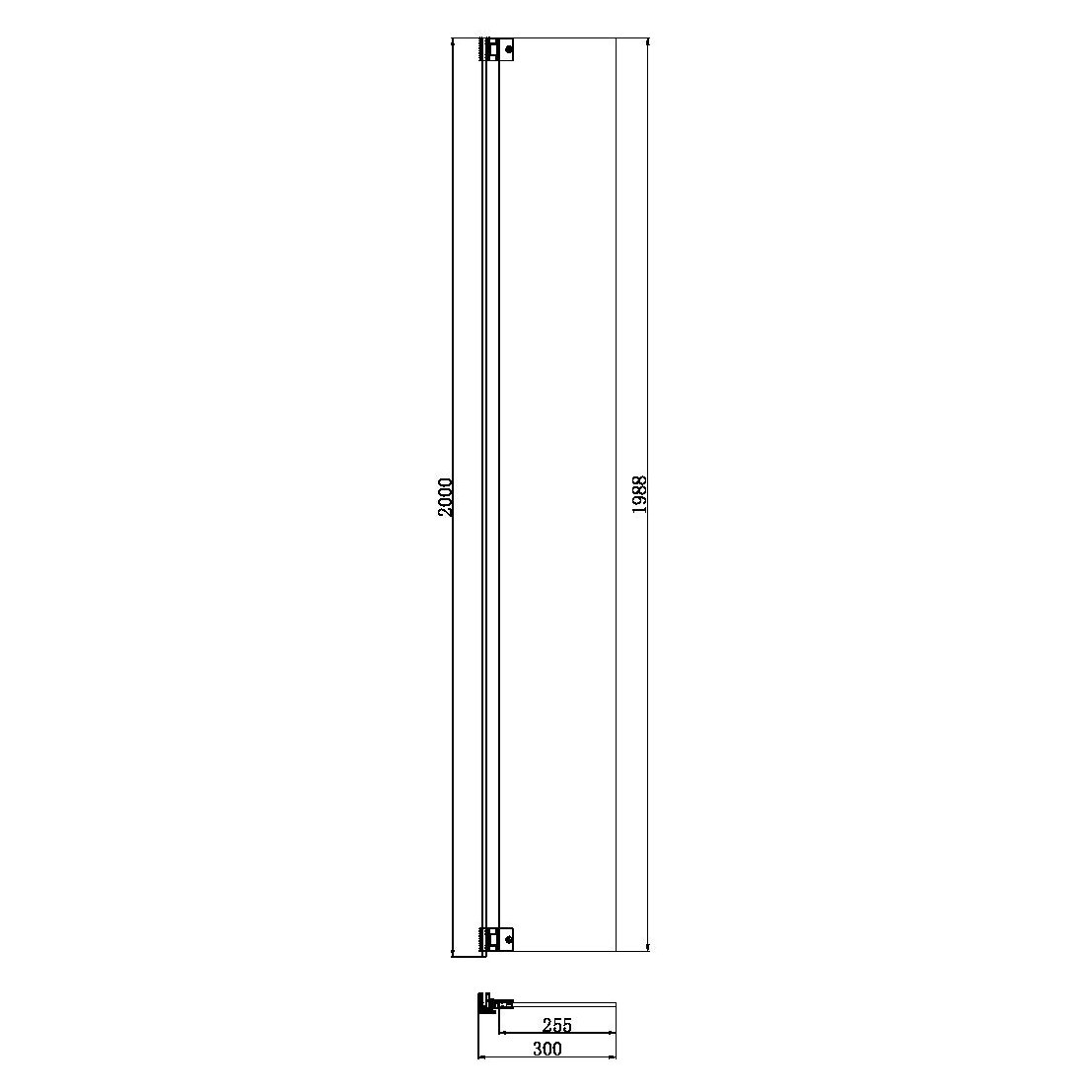 Clear Glass Hinged Flipper Panel (Glass Only)