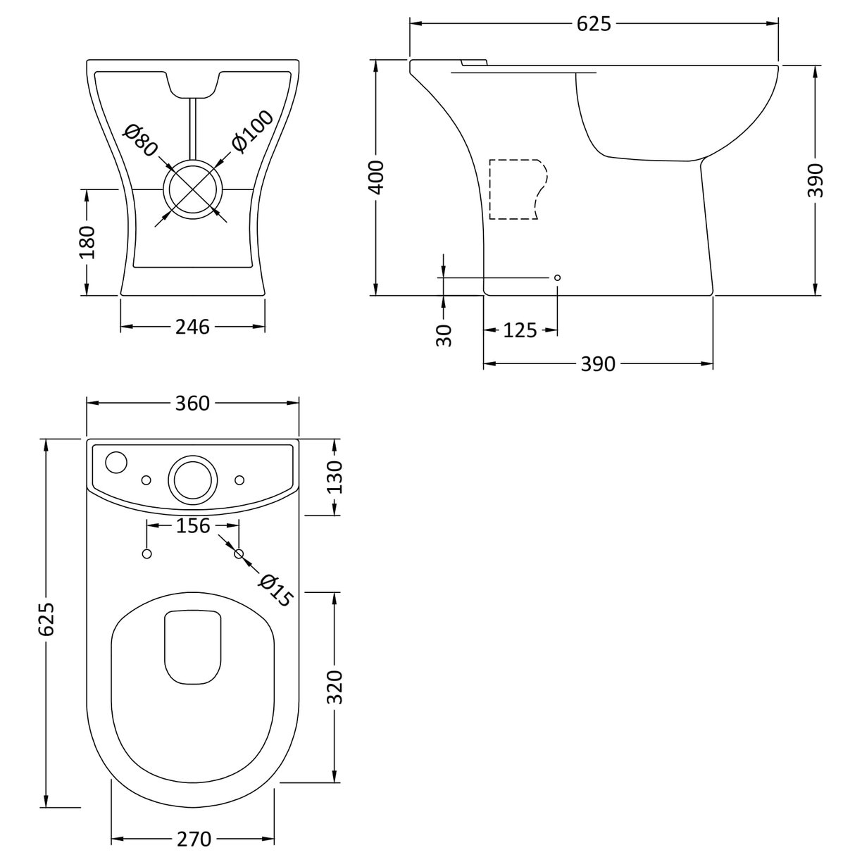 Lawton Compact Toilet & Basin Pedestal