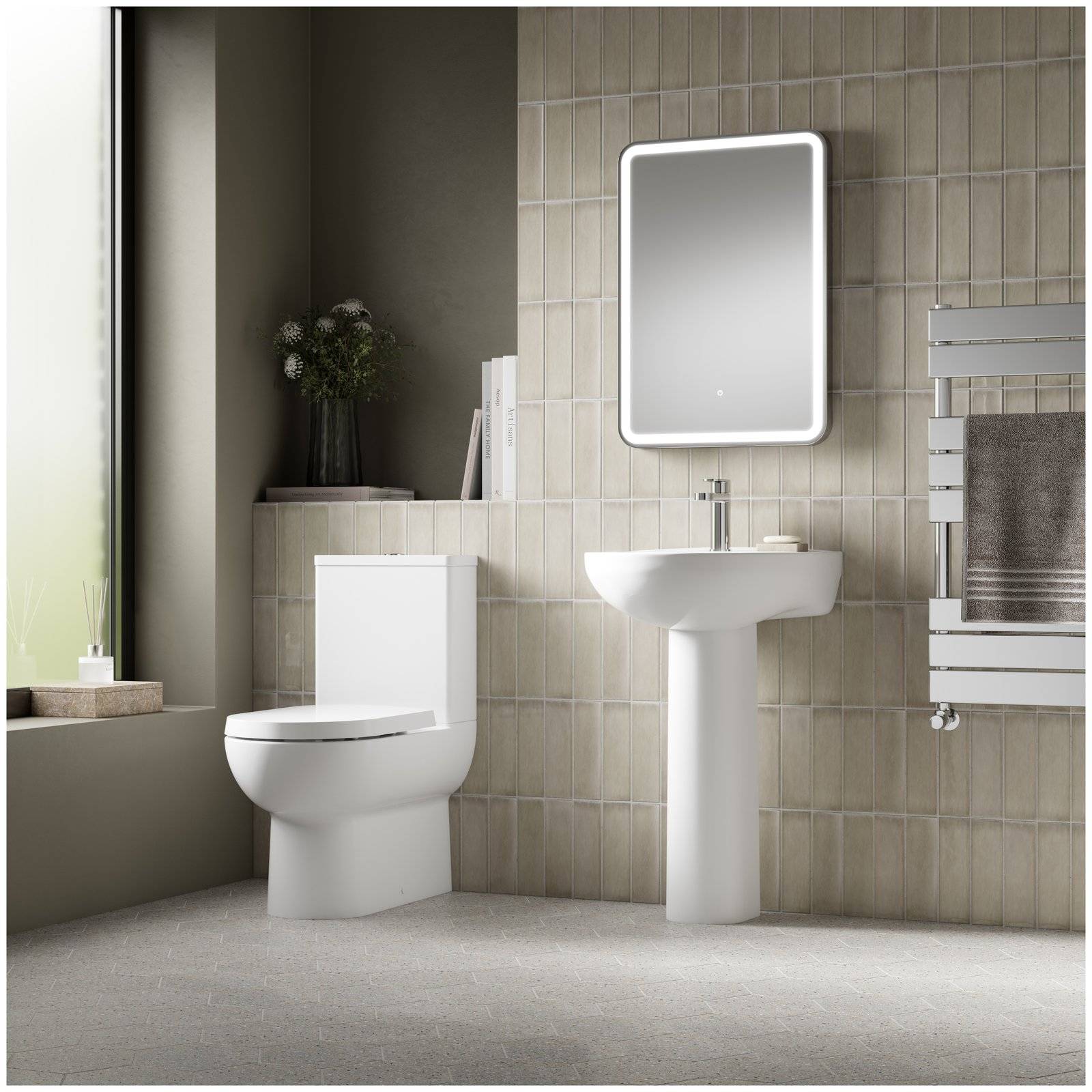 Compact Pan & Cistern - White
