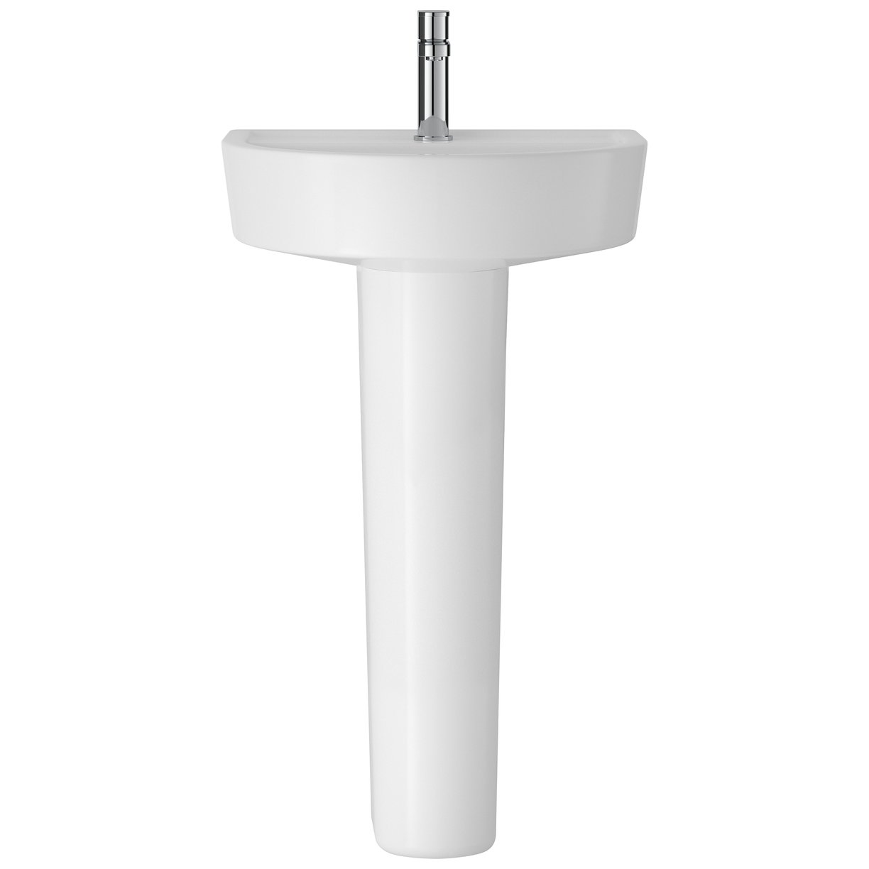 Luna 520Mm Basin & Pedestal - White