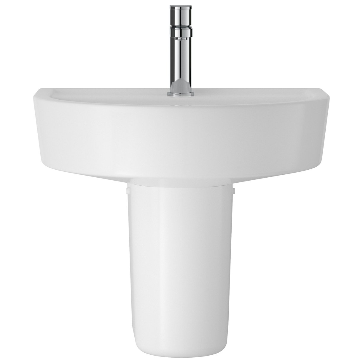 Luna 420Mm Basin & Semi Pedestal - White