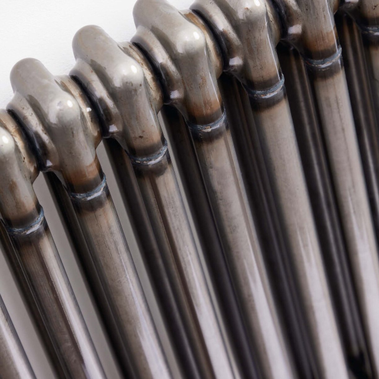 Column Designer Radiator 2 col 1800 x 416mm 9 Sections Raw Metal