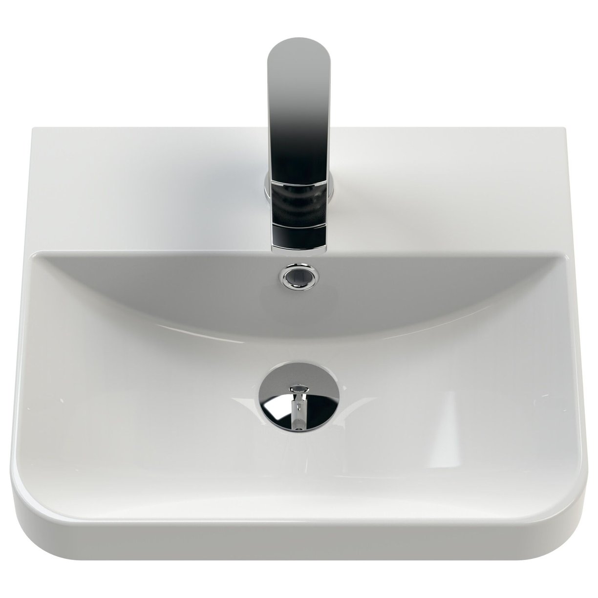 400mm Wall Hung 1-Door Unit & Basin - Satin Soft Black