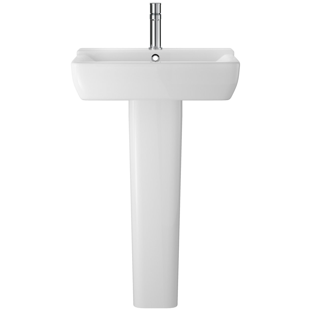 Arlo 550Mm Basin & Pedestal - White