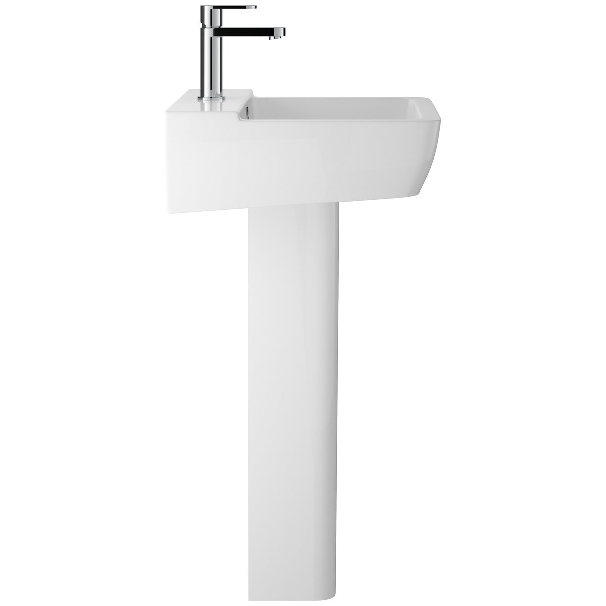 Arlo 550Mm Basin & Pedestal - White
