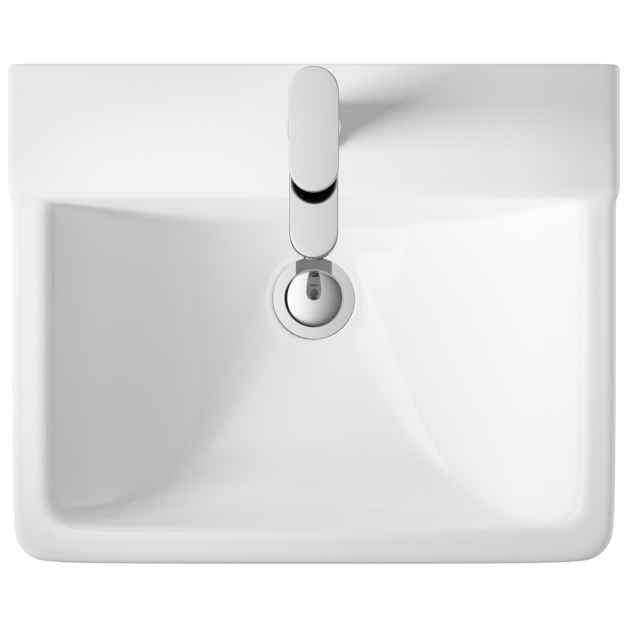 Arlo 550Mm Basin & Semi Pedestal - White
