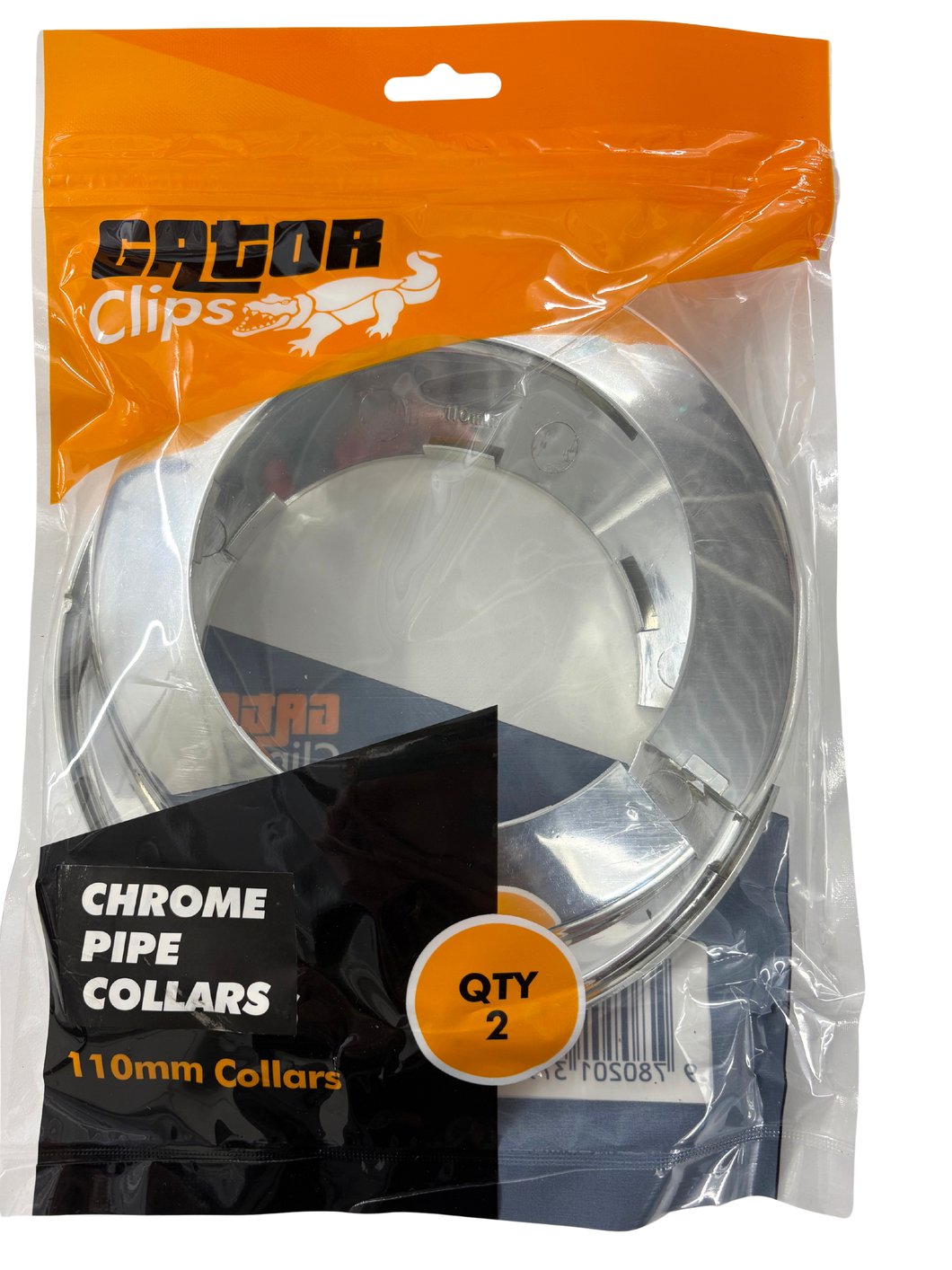 Chrome Pipe Collars 110mm (Pack of 2 - Sold In Singles)