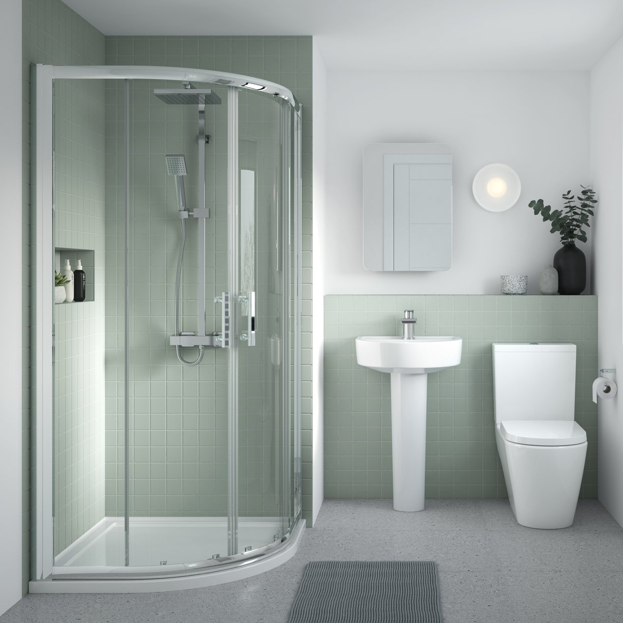 Provost 420mm Basin & Pedestal - White