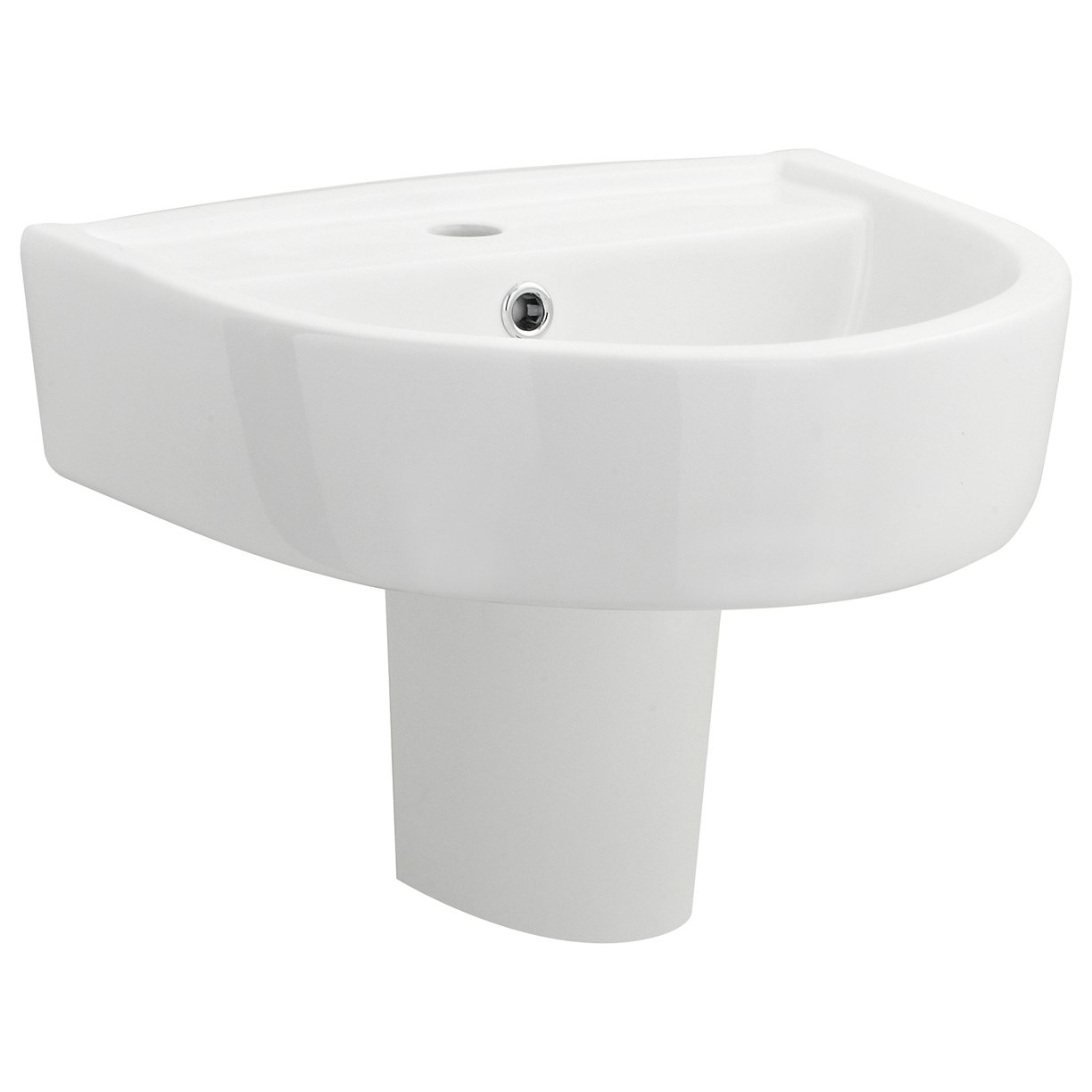 Provost 420mm Basin & Semi Pedestal - White