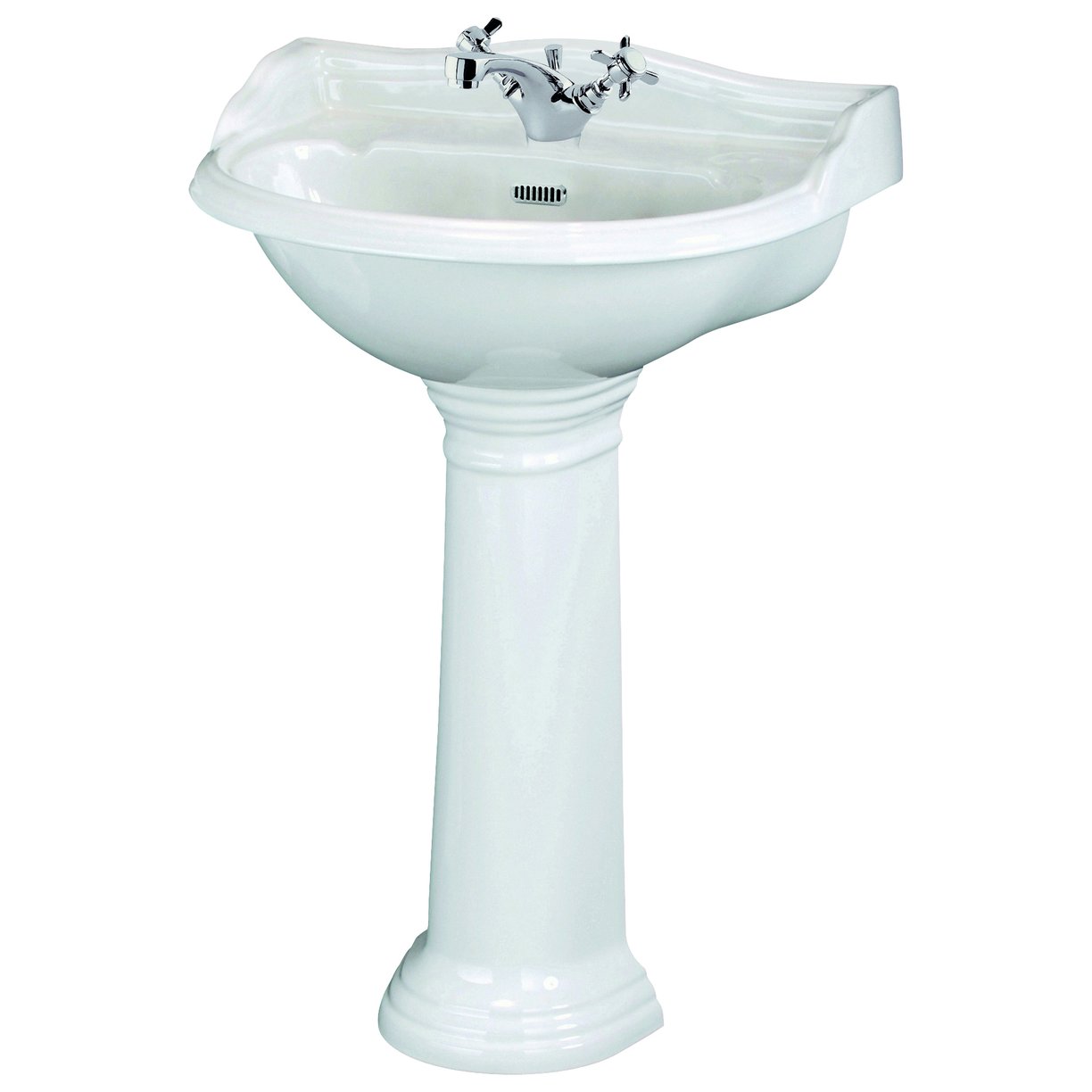 Chancery 500Mm 1Th Basin & Pedestal - White