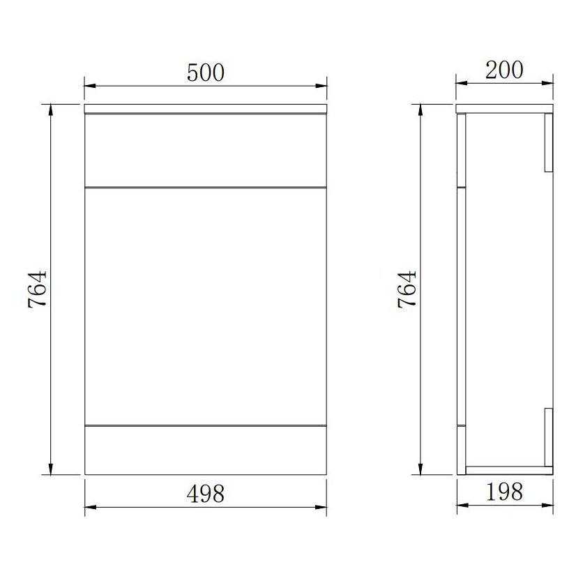 Paderno / Vittoria 500 WC Unit Gloss White