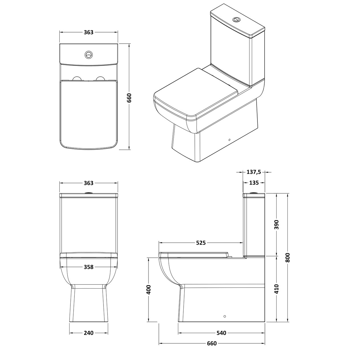 Flush to Wall Pan & Cistern