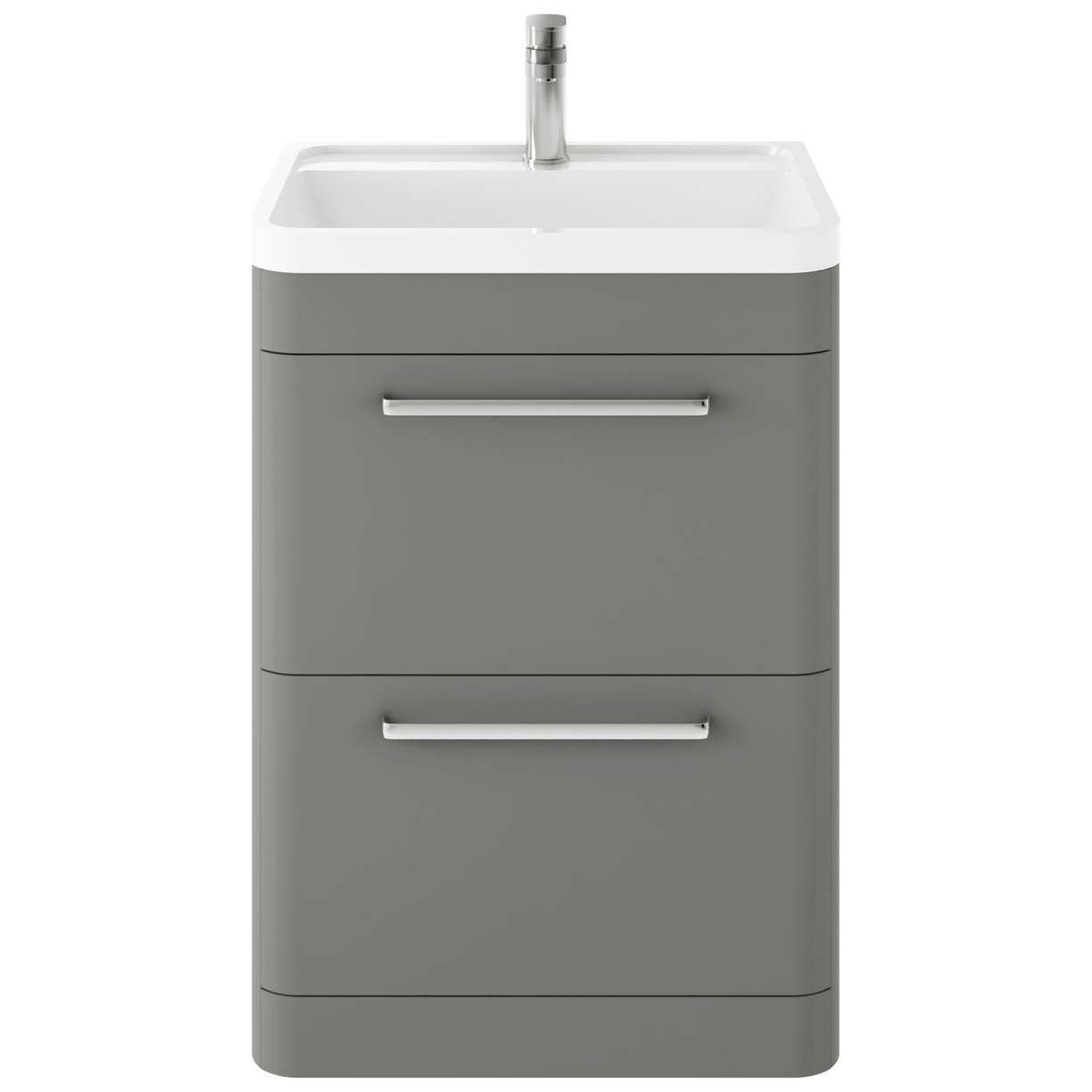 600 F/S 2-Drawer Unit - Cool Grey
