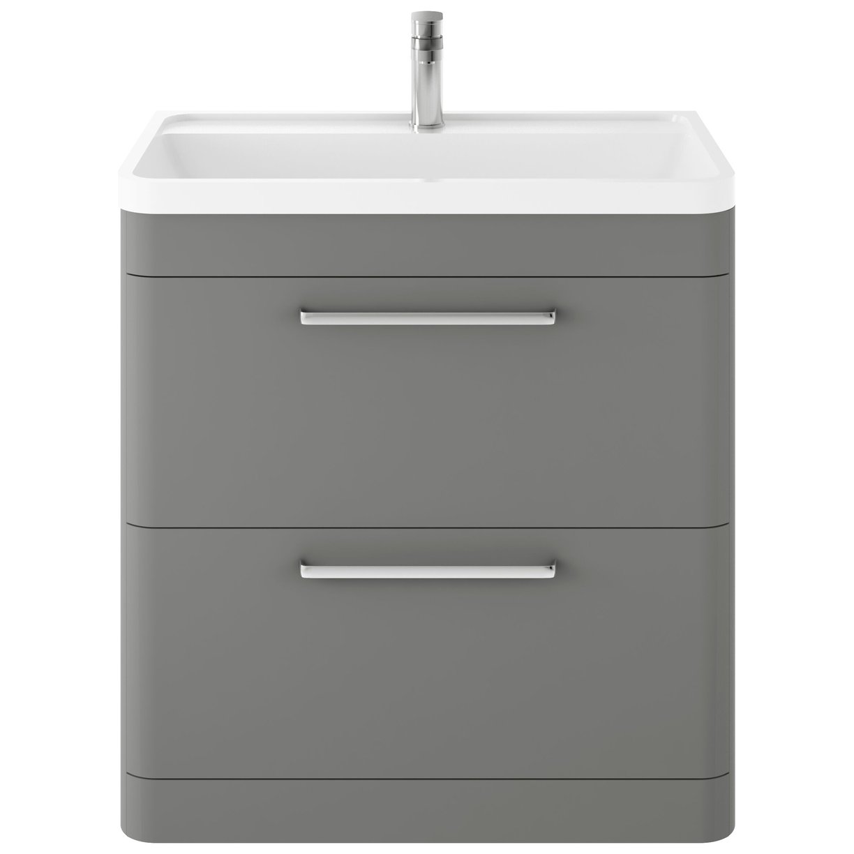 800 F/S 2-Drawer Unit - Cool Grey
