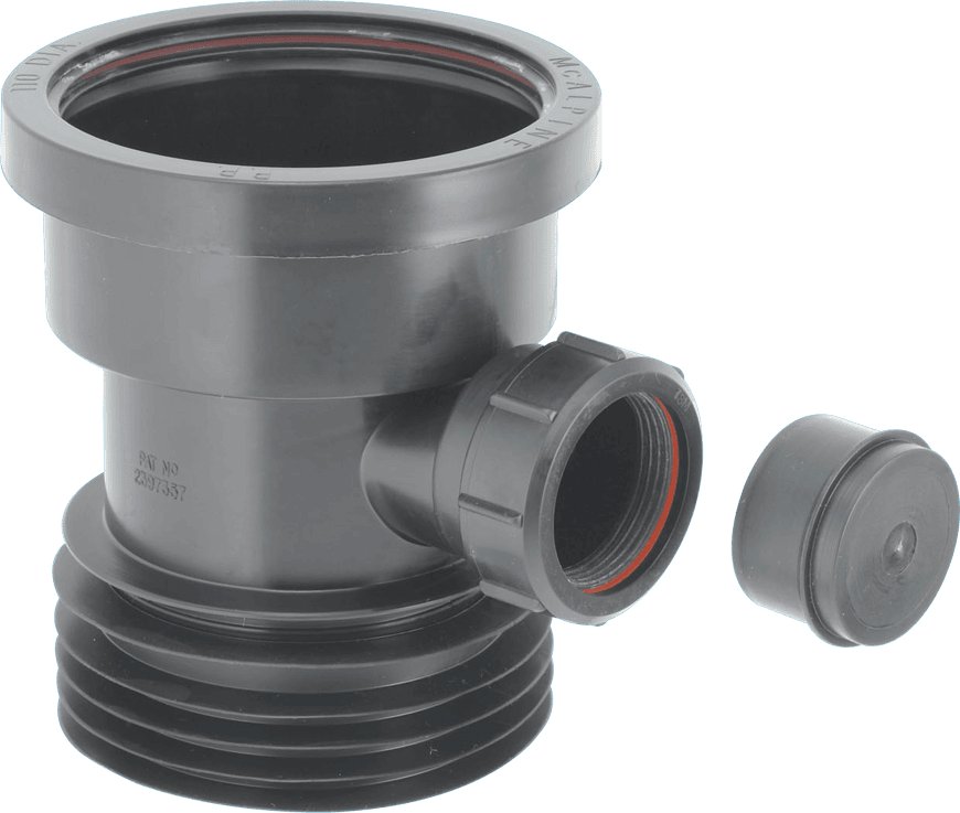 McAlpine drn/conn & boss - black DC1BLBO